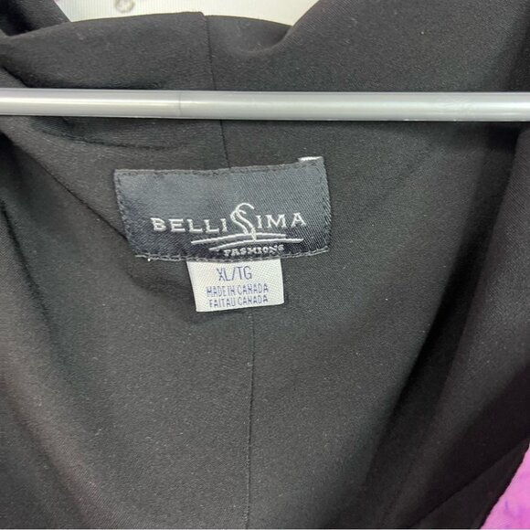 Bellissima long sleeve ruffle tiered ombré tie dye Black and Pink Striped Top - Picture 6 of 8